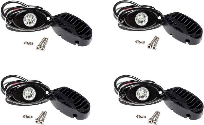 YONEDA 4 Pods Blue Rock Lights 6000K Ultra Bright LED Neon Underglow Light IP68 Waterproof for Trucks SUV UTV ATV RZR Car Boats Pickup Motorcycle - Image 2